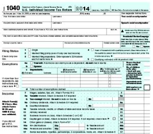 IRS Form 1040 p1